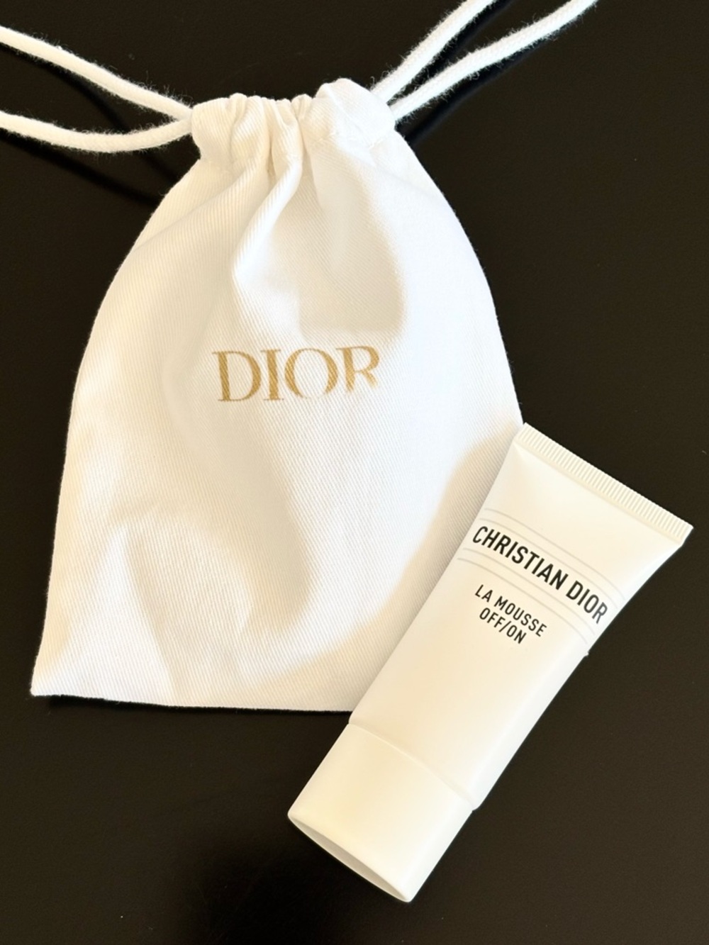 DIOR La Mousse Off/On Travel Size Cleanser + Dior Pouch